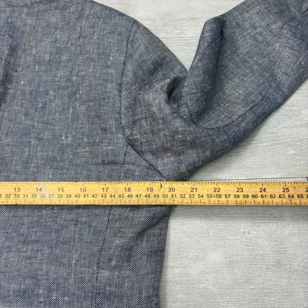 Banana Republic Blazer Mens 38S Blue Linen Tailored Fit Sport Coat 402018-00